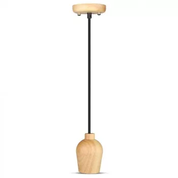 V-TAC E27 fa függeszték - fekete huzal - 3721