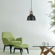 V-TAC E27 Fémházas függeszték - fekete - 3728