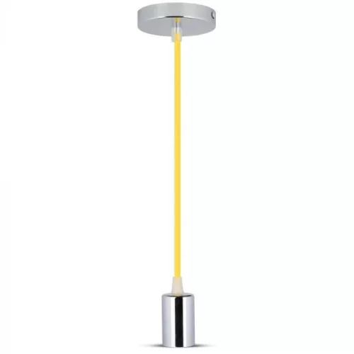 V-TAC E27 króm függeszték - sárga - 3793