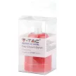 V-TAC E27 porcelán foglalat - piros - 3799