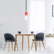 V-TAC E27 porcelán foglalat - piros - 3799