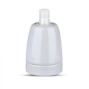 V-TAC E27 porcelán foglalat - szürke - 3800
