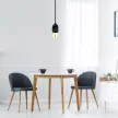 V-TAC E27 porcelán függeszték - fekete - 3804