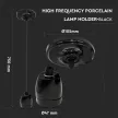 V-TAC E27 porcelán függeszték - fekete - 3804
