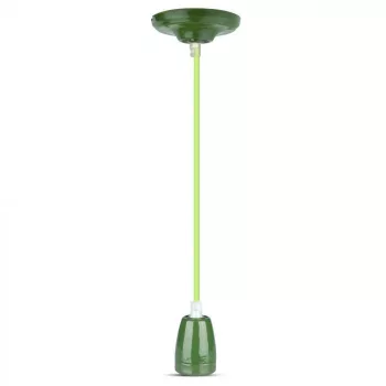 V-TAC E27 porcelán függeszték - zöld - 3805