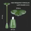 V-TAC E27 porcelán függeszték - zöld - 3805