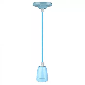 V-TAC E27 porcelán függeszték - kék - 3806