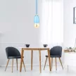 V-TAC E27 porcelán függeszték - kék - 3806