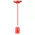 V-TAC E27 porcelán függeszték - piros - 3807