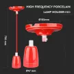 V-TAC E27 porcelán függeszték - piros - 3807