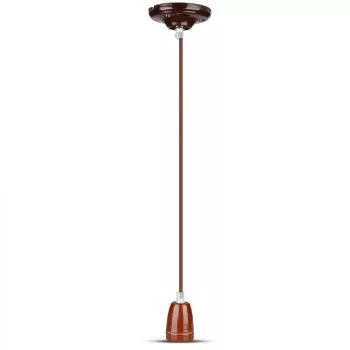 V-TAC E27 porcelán függeszték - barna - 3810