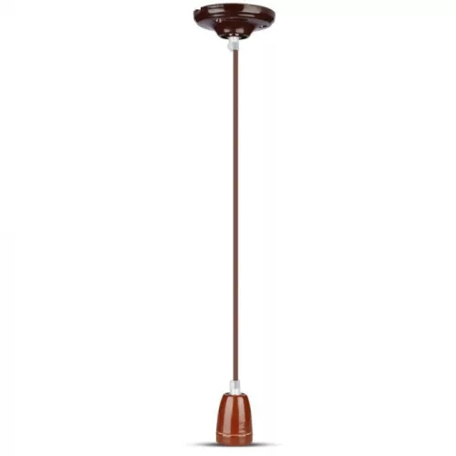 V-TAC E27 porcelán függeszték - barna - 3810