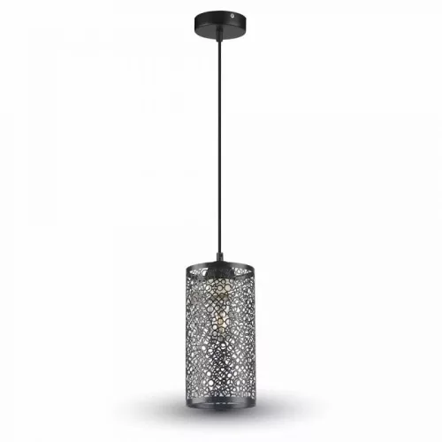 V-TAC E27 fém függeszték - fekete - 3825