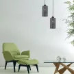 V-TAC E27 fém függeszték - fekete - 3828