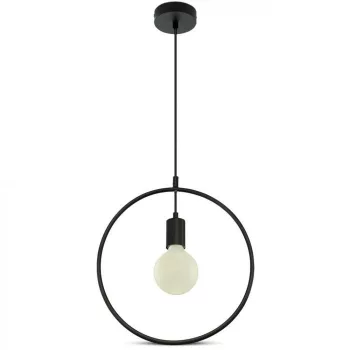 V-TAC E27 geometriai függeszték  - fekete - 3836