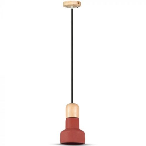 V-TAC E27 beton függeszték Ф125mm - piros - 3857