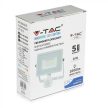 V-TAC 20W Mozgásérzékelős LED reflektor 100° 3000K fehér házas (Samsung Chip) - 448