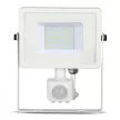 V-TAC 30W Mozgásérzékelős LED reflektor 100° 6400K fehér házas (Samsung Chip) - 459