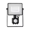 V-TAC 30W Mozgásérzékelős LED reflektor 100° 3000K fekete házas (Samsung Chip) - 460