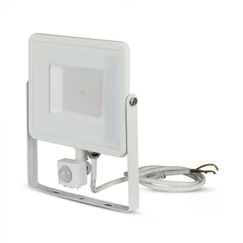   V-TAC 50W Mozgásérzékelős LED reflektor 100° 3000K fehér házas (Samsung Chip) - 466