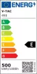 V-TAC 500W LED Sport Reflektor 110° 5000K Meanwell vezérlő (SAMSUNG CHIP) Dimmelhető  - 493