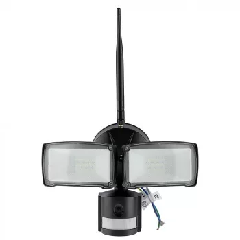   V-TAC 18W LED REFLEKTOR WIFIS SZENZOR KAMERÁVAL - fekete - 6000K - 5917