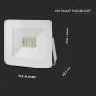 V-TAC 20W Smart LED RGB + 3 az 1-ben reflektor 100° fehér házas (CCT) - 5984