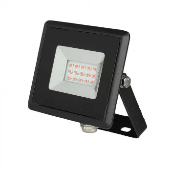   V-TAC 10W LED reflektor E-széria 110° piros fényű, fekete házas - 5989