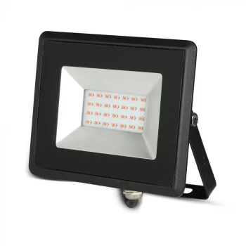   V-TAC 20W LED reflektor E-széria 110° piros fényű, fekete házas - 5992