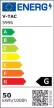 V-TAC 50W LED RGB reflektor infra távirányítóval 110° fekete házas - 5996