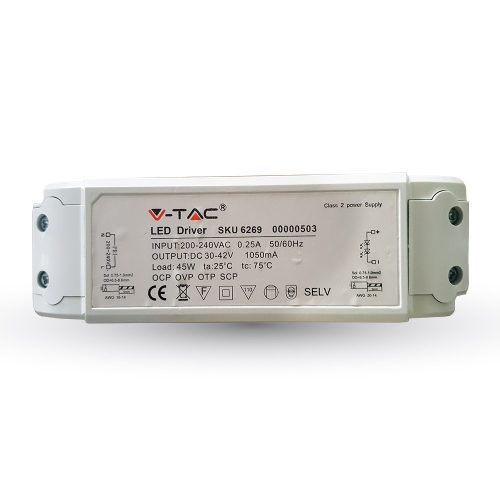 V-TAC Dimmelhető LED panel tápegység 45W  - 6269