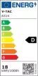 V-TAC 18W LED fénycső SHOPLITE 60 cm 120lm/W 160° 6400K  - 6314