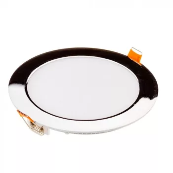   V-TAC Króm süllyeszthető kör alakú MINI SLIM LED panel 18W 6400K - 6348
