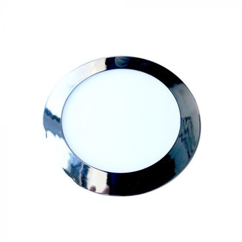 V-TAC Króm süllyeszthető kör alakú MINI SLIM LED panel 24W 4000K - 6353