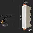 V-TAC Lineáris LED panel 10W 3000K - 6401