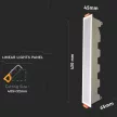 V-TAC Lineáris LED panel 20W 6400K - 6406