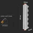 V-TAC Lineáris LED panel 20W 6400K - 6415