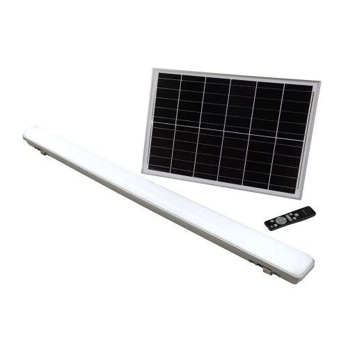 V-TAC LED napelemes (SOLAR) lámpa mozgásérzékelővel, RF távirányítóval 3 az 1-ben 25W IP65 - 6500