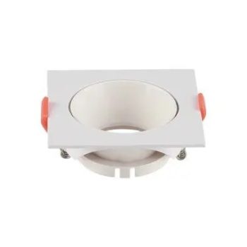   V-TAC Led GU10 Spot Keret négyzet beépíthető - fehér + fehér - 6650