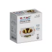 V-TAC Led GU10 Spot Keret négyzet beépíthető - fehér  + arany - 6654