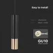 V-TAC 1 x GU10 függeszték 60 x 300mm - fekete/arany - 6688