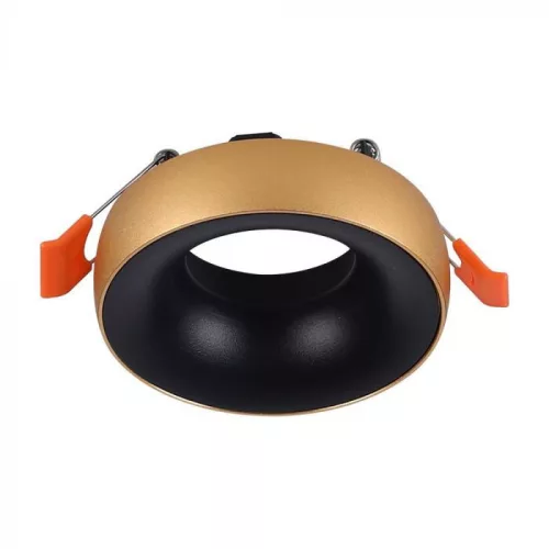 V-TAC LED GU10 Falon kívüli keret kör forma - Arany / Fekete - 6697