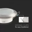 V-TAC Led GU10 Spot Keret kerek beépíthető - szatén nikkel - 6700