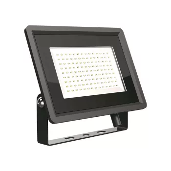   V-TAC 100W LED reflektor 100° 4000K fekete házas E széria - 6722