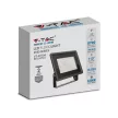 V-TAC 100W LED reflektor 100° 6400K fekete házas E széria - 6723