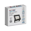 V-TAC 10W LED reflektor 100° 4000K fekete házas E széria - 6728