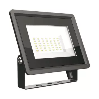   V-TAC 30W LED reflektor 100° 3000K fekete házas E széria - 6743