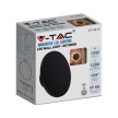 V-TAC 12W led indirekt fali lámpatest kerek, fekete 4000K - IP65 - 6788