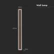 V-TAC 17W LED fali lámpa IP65 rozsda barna - 3000K - 6828