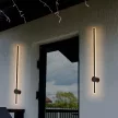 V-TAC 12W LED fali lámpa IP65 fekete - 3000K - 6834